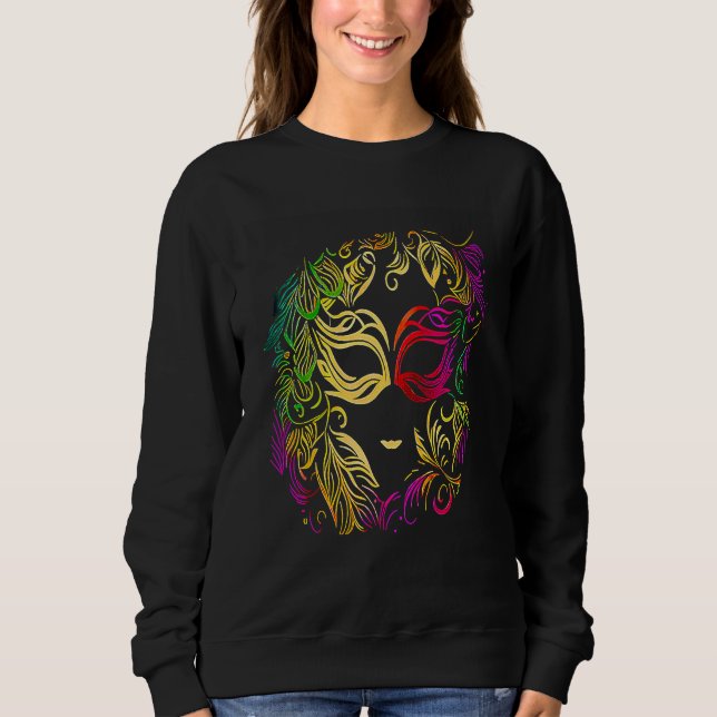 Sudadera Funny Mardi Gras Carnival parade with beads party  (Anverso)