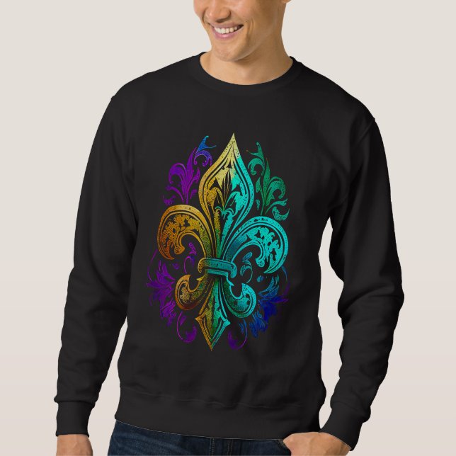 Sudadera Funny Mardi Gras Carnival parade with beads party  (Anverso)