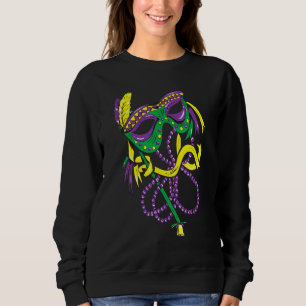 Sudadera Funny Mardi Gras Fun Bebidas Máscara Feats Para Ho