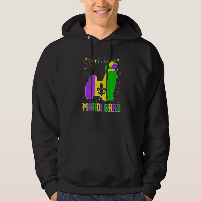 Sudadera Funny Mardi Gras Maltese Dog Dad Mom Mardi Gras Pr (Anverso)