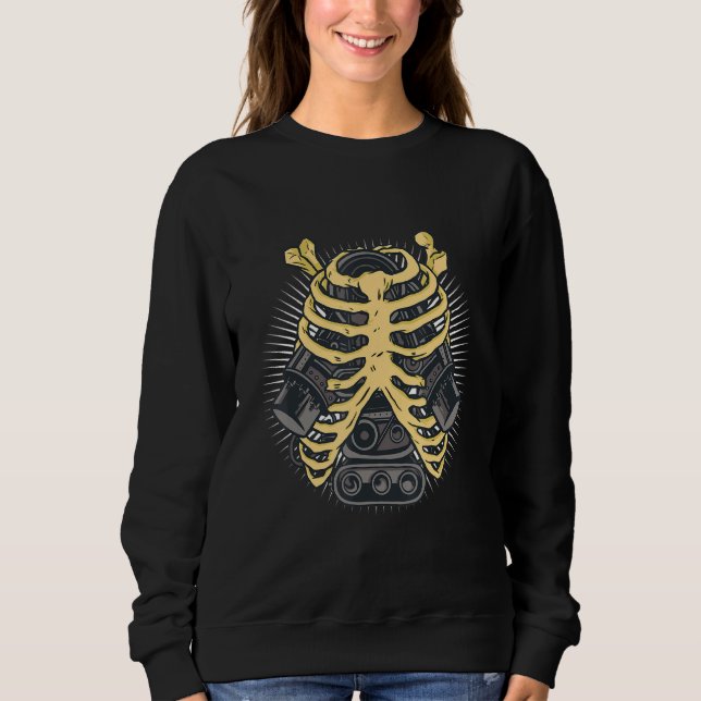 Sudadera Funny Mechanic Car Engineer Skeleton Mechanics Fat (Anverso)