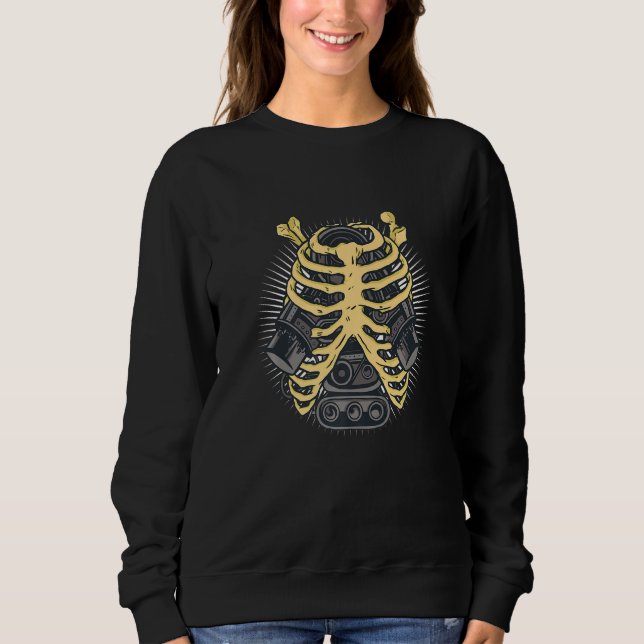 Sudadera Funny Mechanic Car Engineer Skeleton Mechanics Fat (Anverso)
