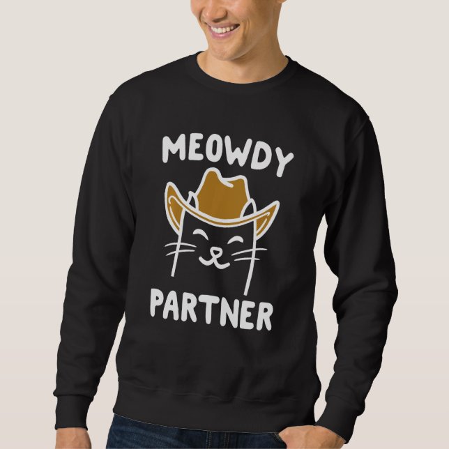 Sudadera Funny Meowdy Partner Cat (Anverso)
