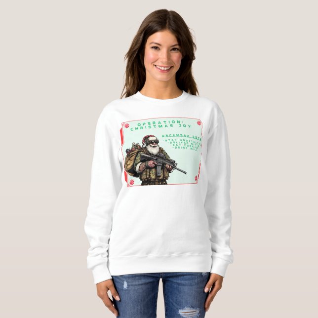 Sudadera Funny Military/Navidades Santa (Anverso completo)