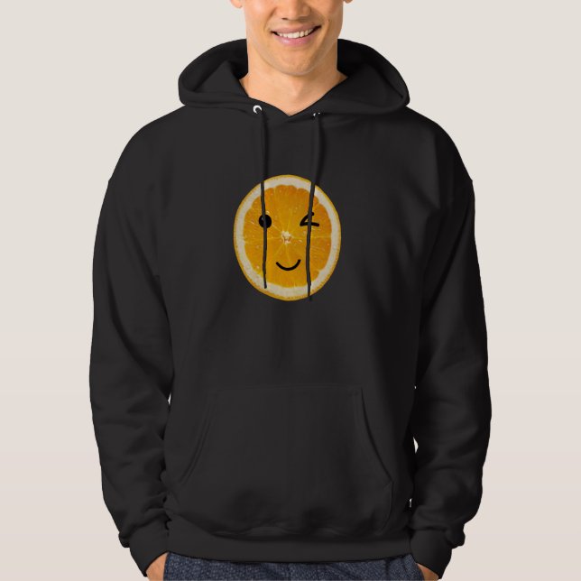 Sudadera Funny Naranja de Halloween Slice Fruit Easy Lazy C (Anverso)