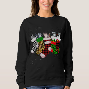 Sudadera Funny Navidades de mapache soplan disstume merry X