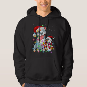 Sudadera Funny Navidades de Perro Pitbull Snowman Xmas enci