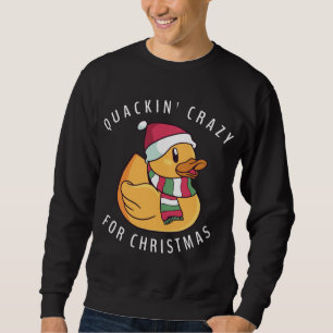 Sudadera Funny Navidades de Santa Hat Rubber Duck Pun