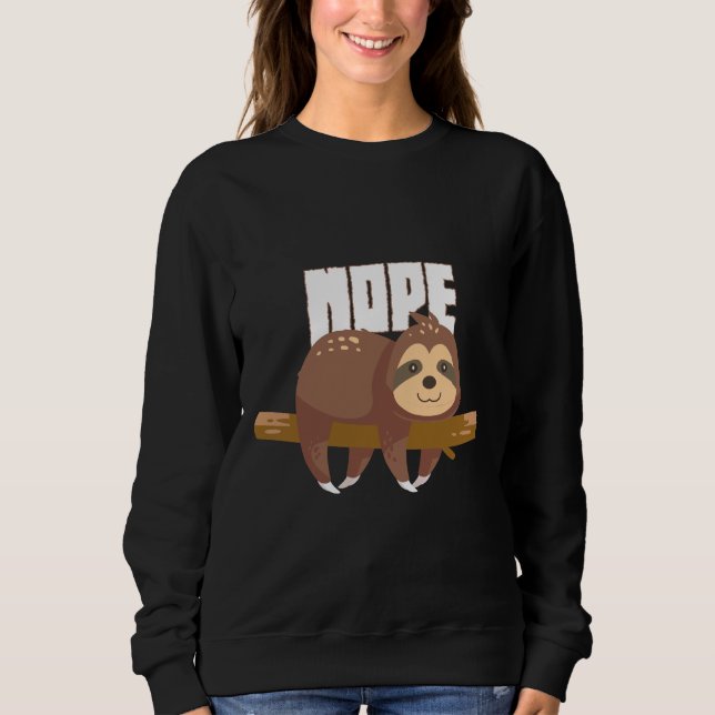 Sudadera Funny Nope Sloth Tri Blend (Anverso)