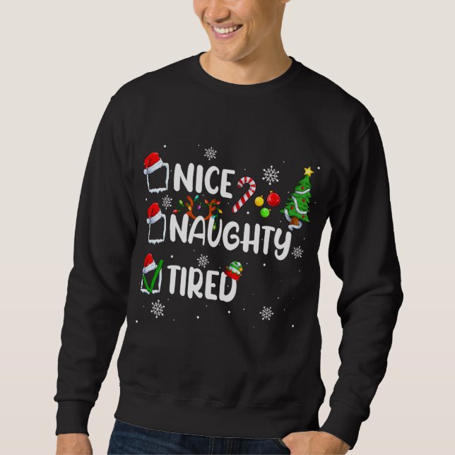 Sudadera Funny Ntrina Navidades Cansados Pajama (Anverso)