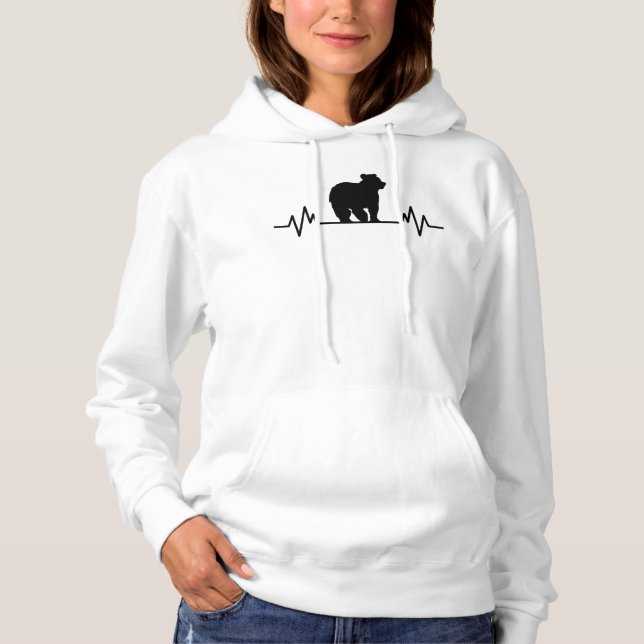 Sudadera Funny osos polares osos Heartbeat Fun Animal Regal (Anverso)