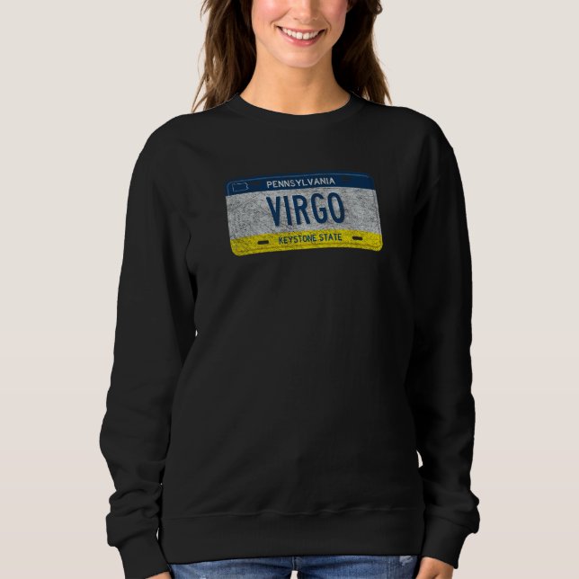 Sudadera Funny Pa State Vanity License Plate Virgo (Anverso)