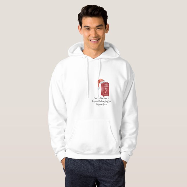 Sudadera Funny Padre Christmas Hoodie | Buzón de Santa (Anverso completo)