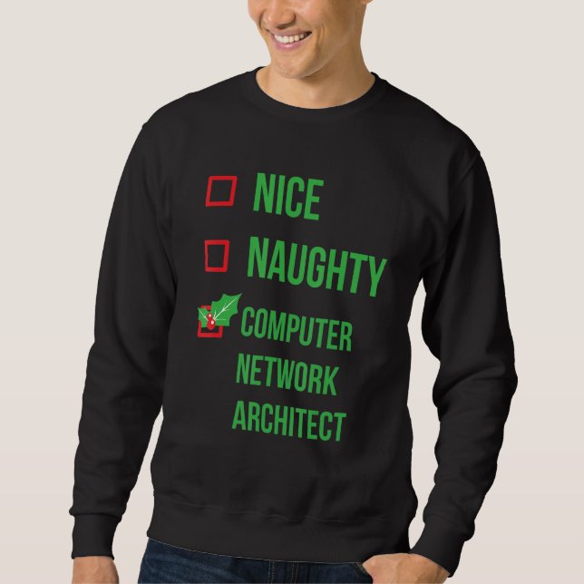 Sudadera Funny Pajama, arquitecto de redes informáticas, Na (Anverso)