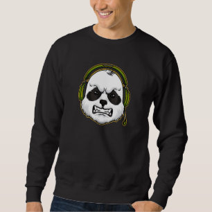Sudadera Funny Panda Head Gamer Bear Animal Videogamer Humo