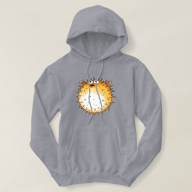Sudadera Funny Personalizado Puffer Fish Design (Diseño del anverso)