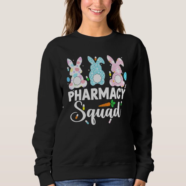 Sudadera Funny Pharmacit Bunny Pharmacy Squad Easter Day (Anverso)
