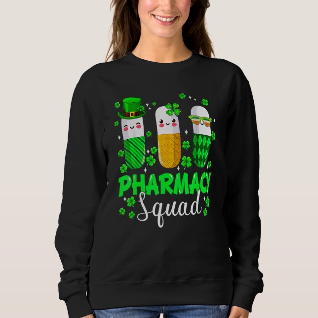 Sudadera Funny Pharmacy Squad Leprechaun Pharmacist St Patr (Anverso)