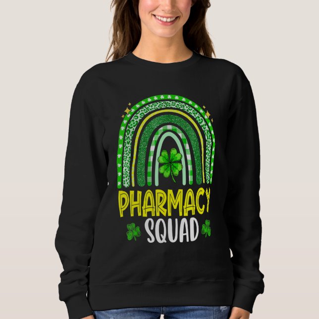 Sudadera Funny Pharmacy Squad Leprechaun Pharmacist St Patr (Anverso)