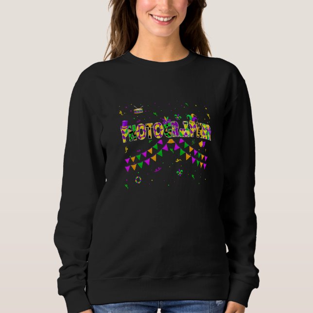 Sudadera Funny Photographer Mardi Gras Festival Parade New  (Anverso)
