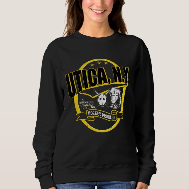 Sudadera Funny Pilot Quote UTICA NY (Anverso)