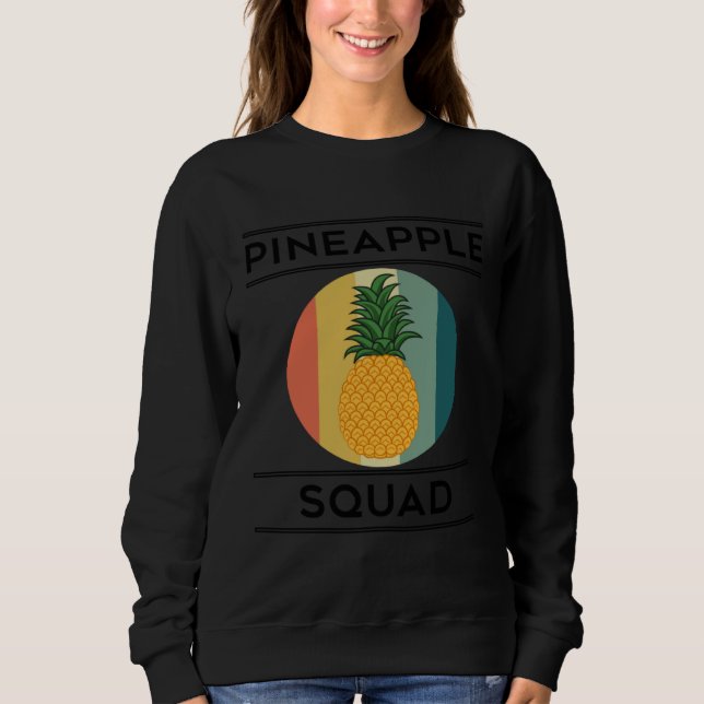 Sudadera Funny Pineapple Squad Ironic Team Fruits (Anverso)