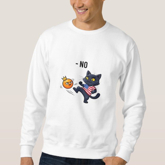 Sudadera Funny Political Meme No Cat Design (Anverso)
