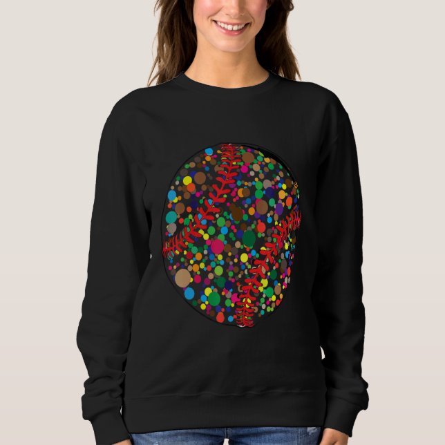 Sudadera Funny Polka Dot Béisbol Lover Player International (Anverso)