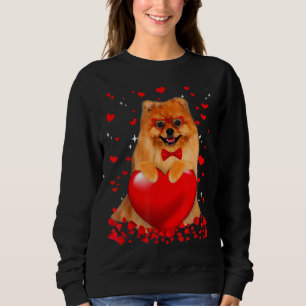 Sudadera Funny Pomeranian Dog Heart Valentine Dog Lover