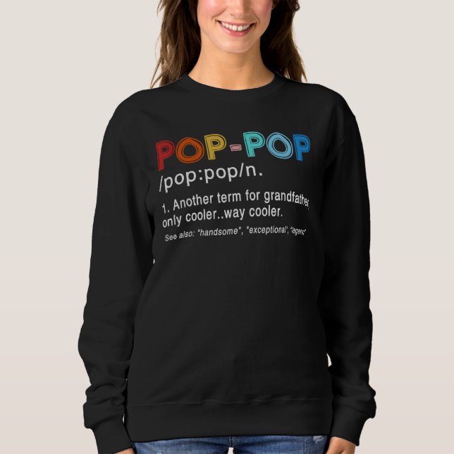 Sudadera Funny Pop Pop Definition   Pops Grandpa Cool Dad V (Anverso)
