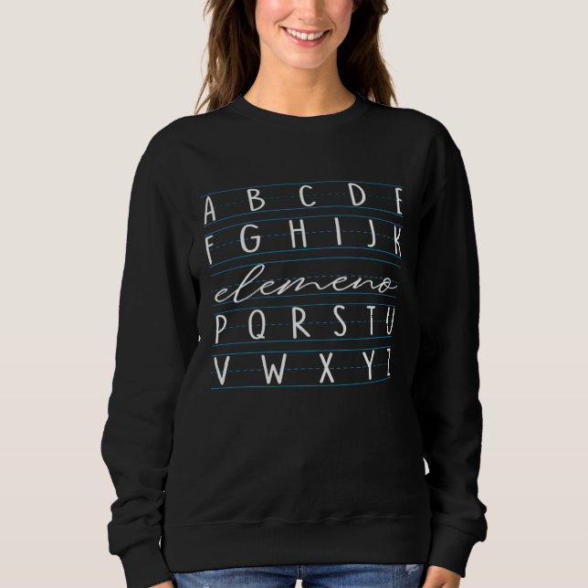 Sudadera Funny Preschool Alphabet Shirt (Anverso)