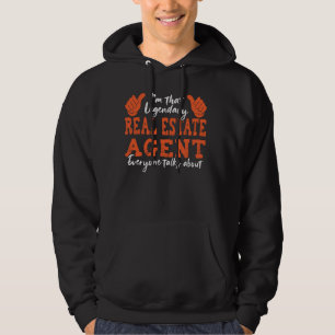 Sudadera Funny Profesión Cita legendario Agente Inmobiliari
