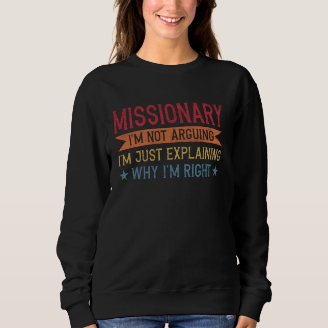 Sudadera Funny Profesión Cita Misionero (Anverso)