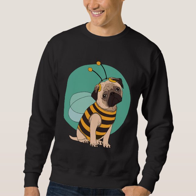 Sudadera Funny Pug con disfraces de Halloween Bee Classic T (Anverso)