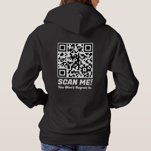 Sudadera Funny QR Scan Me! Funny Regret Joke  (Reverso)