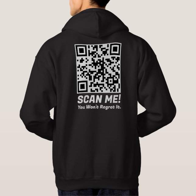 Sudadera Funny QR Scan Me! Funny Regret Joke  (Reverso)