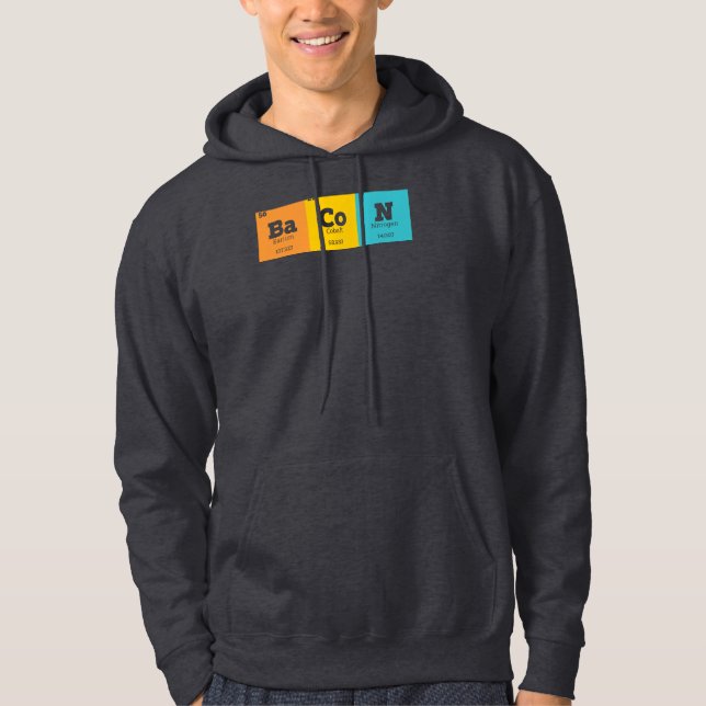 Sudadera Funny Química Tabla periódica Bacon Pun (Anverso)