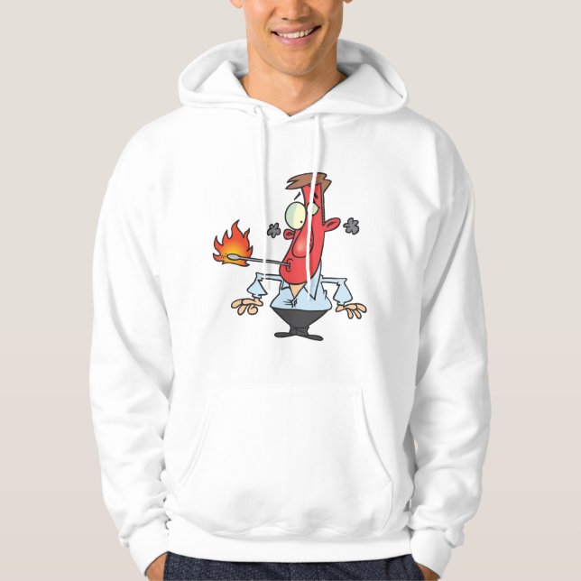 Sudadera Funny Red Face Man with Thermometer Fever (Anverso)