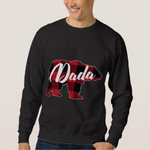 Sudadera Funny Red Plaid Buffalo Bear Appartal, Dada Pajama