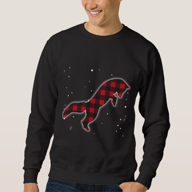 Sudadera Funny Red Plaid Fox Navidades coincidiendo con Buf (Anverso)