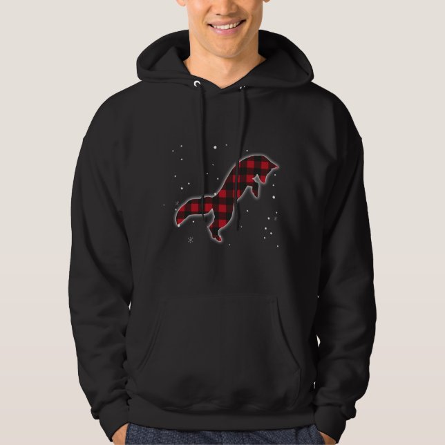 Sudadera Funny Red Plaid Fox Navidades coincidiendo con Buf (Anverso)