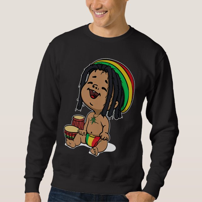 Sudadera Funny Reggae Jamaica Music Ragga Reggaeton Relax F (Anverso)