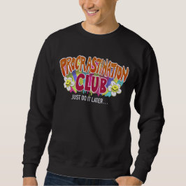 Sudadera Funny Retro Procrastination Club Rainbow