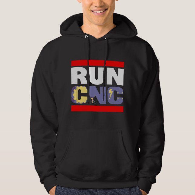 SUDADERA FUNNY RUN CNC MACHINIST ENGINEER MECHANIC OPERATOR (Anverso)