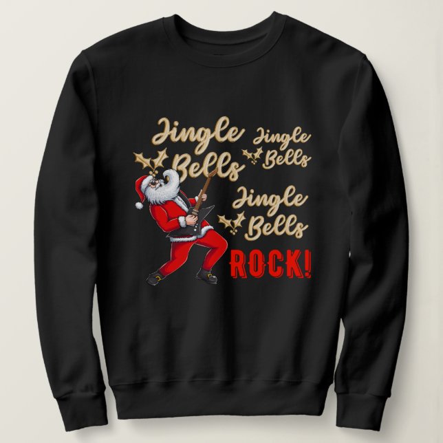 Sudadera Funny Santa Claus Jingle Bell Rock Navidades (Anverso del diseño)