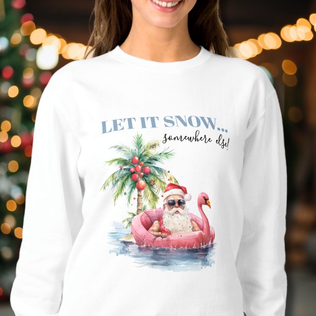 Sudadera Funny Santa Claus Tropical Beach Navidades (Funny Santa Claus Tropical Beach Christmas sweatshirt)