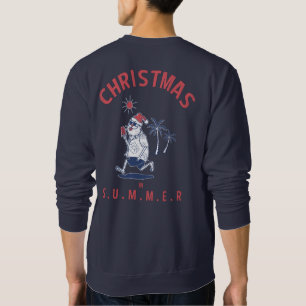 Sudadera Funny Santa En Los Navidades De Verano En Julio