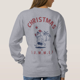 Sudadera Funny Santa En Los Navidades De Verano En Julio
