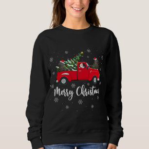 Sudadera Funny Santa Riding Christmas Tree Truck Manatee Ch