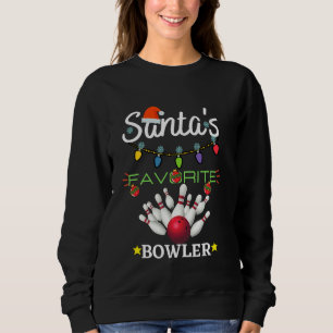 Sudadera Funny Santas Bowler Fun Bowl del callejón del Bowl